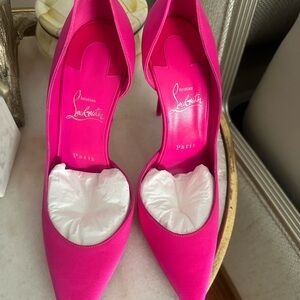 Christian Louboutin Pink Heels Satin Elegance